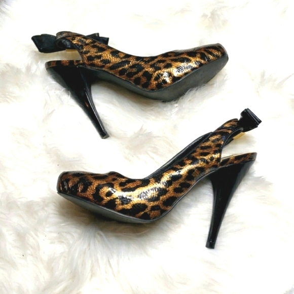 Steve Madden Mevas Slingback Heels With Bows - Picture 1 of 9